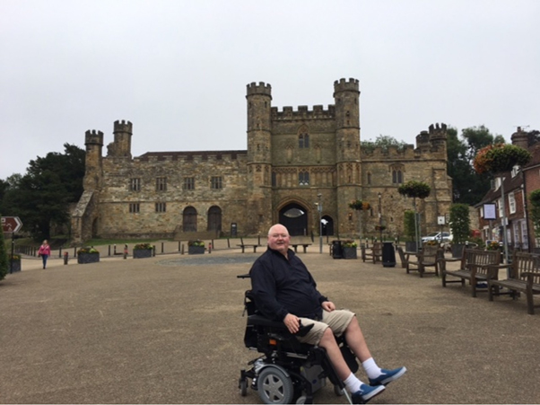 Peter Huddart using Invacare TDX powerchair Peter Huddart using Invacare TDX powerchair
