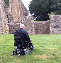 Peter Huddart using Invacare TDX powerchair Peter Huddart using Invacare TDX powerchair