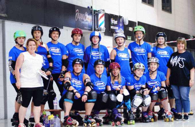 Team Invacare at roller derby event