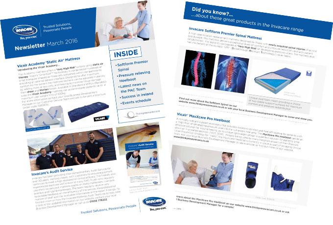 Invacare Think Pressure Care newsletter static mattress, pressure ulcers, Premier Softform Spinal